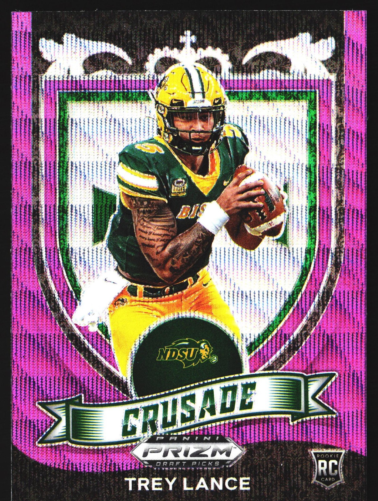 Trey Lance 2021 Panini Prizm Draft Purple Wave Crusade Rookie NDSU Bison