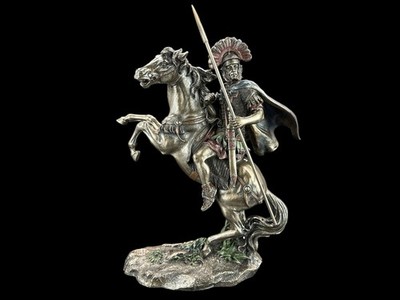 Skulptur, Statuette, römischer Offizier CENTURION zu Pferd, VERONESE (WU76086A4)