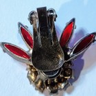 Gorgeous Vintage Prong Set Rhinestone Earrings, Jewelry Gold Tone, Ruby Red 🔥 — photo 8