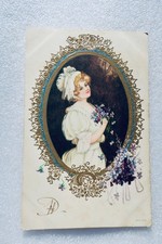 Weiblich Junge Zur Bukett Belle Epoque