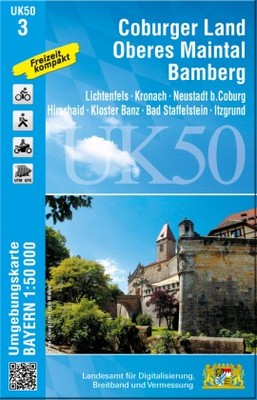 UK50-3 Coburger Land, Oberes Maintal, Bamberg | Karte | 9783899337914
