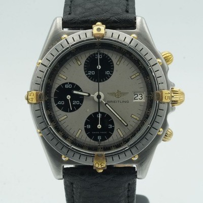BREITLING CHRONOMAT 81950 HERREN UHR STAHL/GOLD GRAU SCHÖN BR567 2