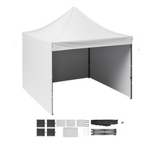 Uimoso Pop Up Canopy Tent Outdoor Gazebo Tent 10x10FT with Sidewalls & Bag White