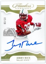 Jerry Rice 2019 Panini Flawless Collegiate Signatures Gold Auto 3/10