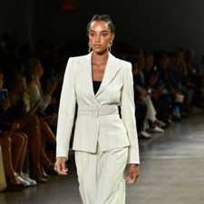 NWT ELIE TAHARI BREE PINSTRIPE BLAZER JACKET IVORY SZ 4