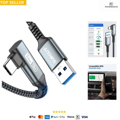 Sunguy USB C Kabel 3 Meter Datenübertragung 5Gbps für Smartphone, Tablet