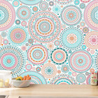 Peel and Stick Wallpaper Boho Contact Paper Kitchen Fun Colorful Wall Paper Self