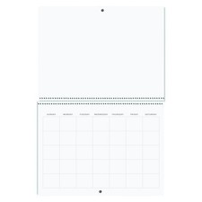 Blank Scrapbook Wall Calendar-2-Pack-80lb Cardstock-Undated, 12 x 9 Closed, 18