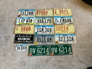 Iowa License Plate Lot (15)