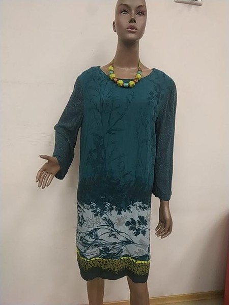 Women White Stuff Dress Turquoise Viscose 40 / L /