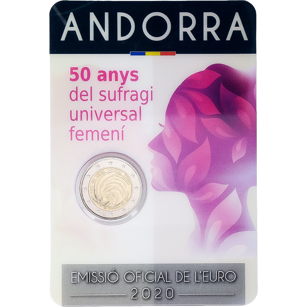 Andorre, 2 Euro, Suffrage universel féminin, 2020, Madrid, Bimétallique, FDC