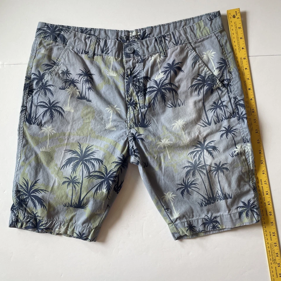 Мужские хлопковые шорты-чино PopIcon с принтом гавайские ПРИТАЛЕННЫЕ размер 34 - Изображение 2 из 4