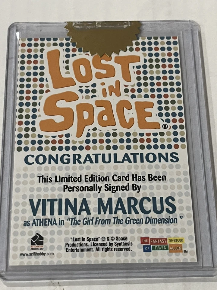 2005 Rittenhouse Complete Lost in Space VITINA MARCUS as ATHENA Autograph Auto - Image 2 of 2