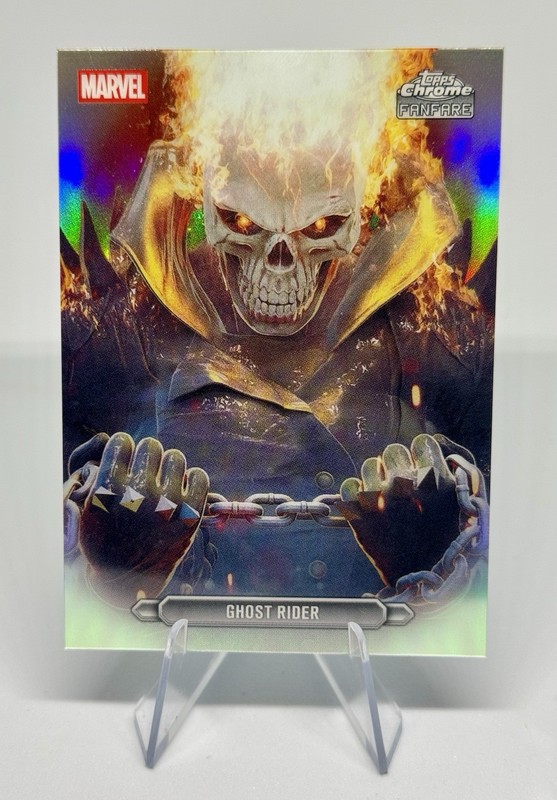 2026 Topps Chrome Marvel Ghost Rider Fanfare #FF-16 Superfractor Error Back