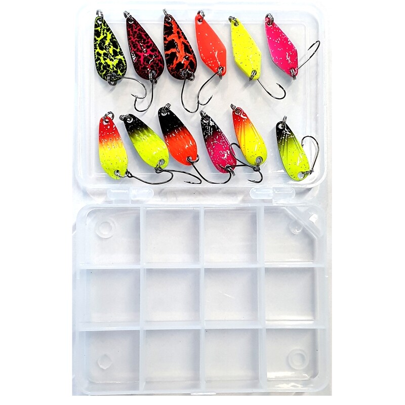 Set 20 Cucchiaini Da Pesca Spinning - 5g, Multicolore, Per Trota E Persico