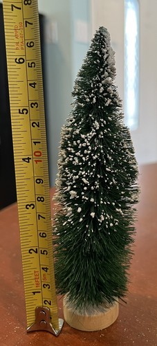6 1/2 Inch Bottle Brush Tree Skinny Dark Green Christmas - Picture 4 of 7