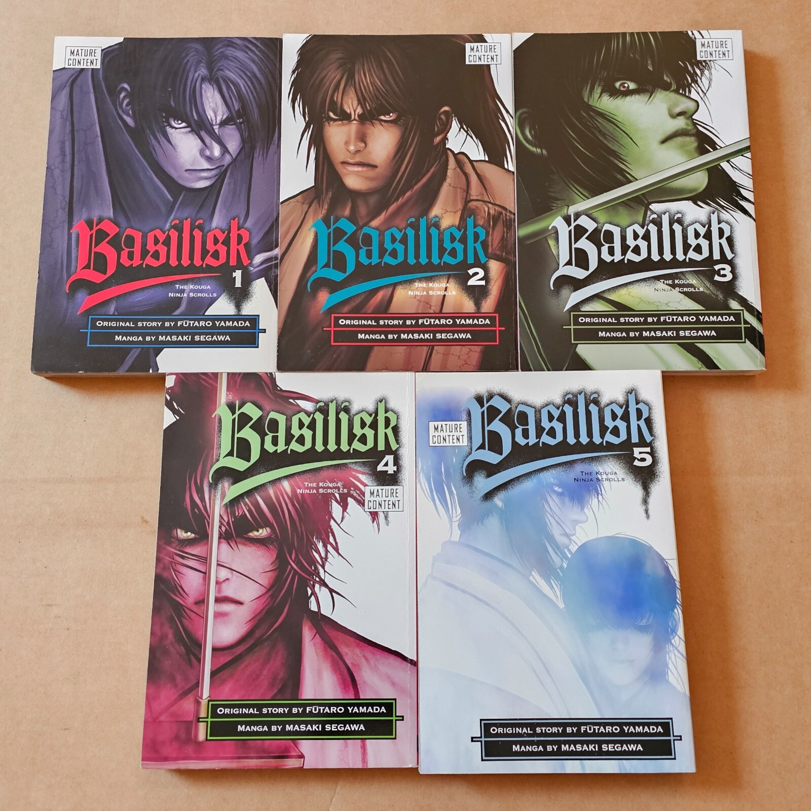 Basilisk: The Kouga Ninja Scroll - 2003 - Complete Set - Vol 1-5 - English Manga