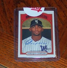 YOELQUI CESPEDES signed Auto Autograph 2021 Topps Heritage Minors League COA