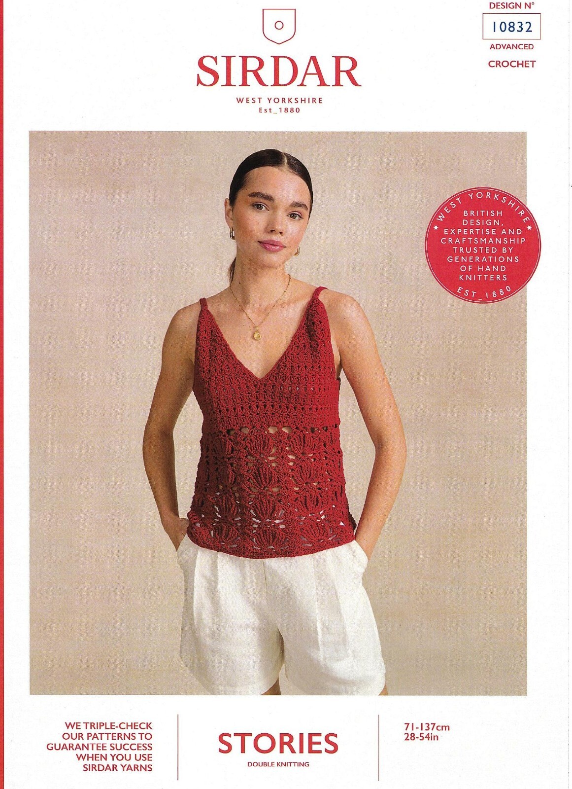 Sirdar Stories DK Crochet Pattern - 10832 Crochet Ladies Summer Top