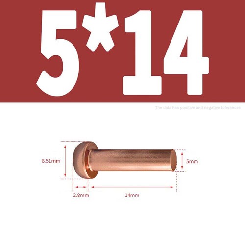M1.5 M2 M2.5 M3 M4-M8 Solid Copper Round Pan Head Rivets DIN660 Nut Hammer Rivet - Picture 62 of 90