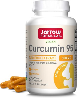 Jarrow Formulas, Inc. Vegan Curcumin 95 500 mg 60 Veg Caps Exp 5/26