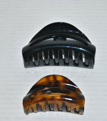 NWOT FRANCE LUXE 2 PACK JAW HAIR CLIP BROWN/BLACK WOMEN display picture 2