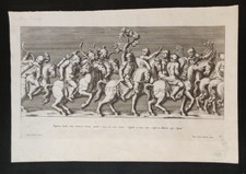 PARATA SOLDATI ROMANI A CAVALLO BARTOLI PIETRO SANTI DOPO GIULIO ROMANO