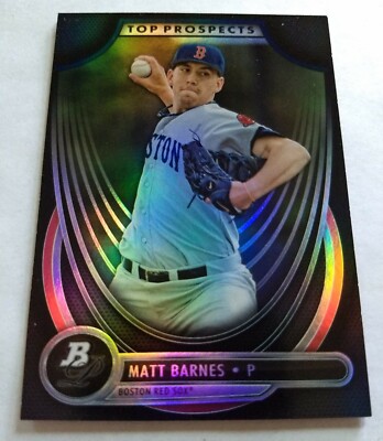 MATT BARNES, 2013 BOWMAN PLATINUM INSERT #TP-MB, RED SOX