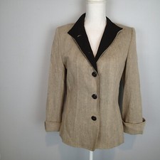 Calvin Klein Suit Blazer Lined Size 6 jacket career work herringbone coat