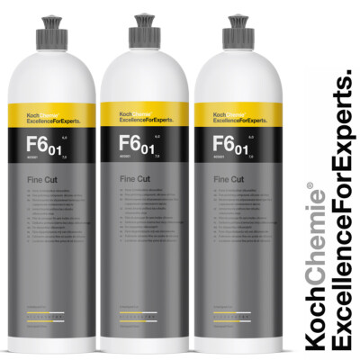3x Koch Chemie Fine Cut F6.01 feine Schleifpolitur Politur 1L
