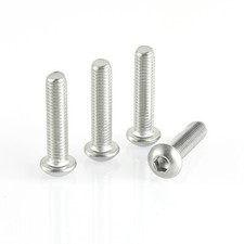 50pcs 2 -56 3/16 304 Stainless Steel Hex Socket Button Head Bolts Screws