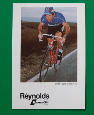 CYCLING Cycling Card ANASTASIO GRECIANO Team REYNOLDS 1984 Signed