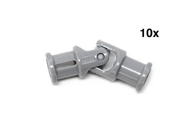 10 LEGO Technic Teile Kardangelenke Kreuzgelenk Gelenklager Ersatzteile hellgrau