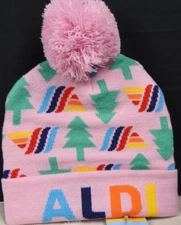 Aldi Gear  Christmas Knit Pom Hat Beanie Pink NEW