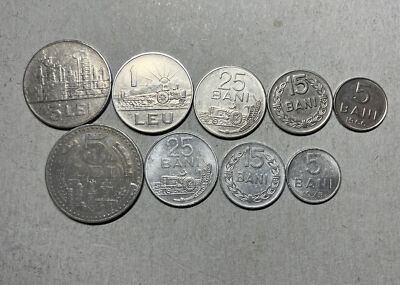 Romania Lot 5 3-1 Leu And 25-15-5 Bani 