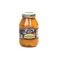 Amish Wedding Ready to Eat Peaches, USA Made 32 oz Glass Jar, No Preservatives