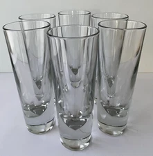 6 Italian Brunch Mimosa Heavy Bullet Gump Carlo Moretti 6.5 OZ Glasses Barware
