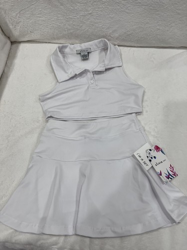 olivia kay girls tennis White skort and top set size (s) 7 - Picture 7 of 8