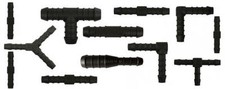Barbed PLASTIC Hose Joiner Equal Tee Y Connector Fuel Air Silicone Rubber Piece