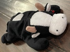 Ty Beanie Baby Babies 1993 Plush Collection Daisy Cow Black White Clean