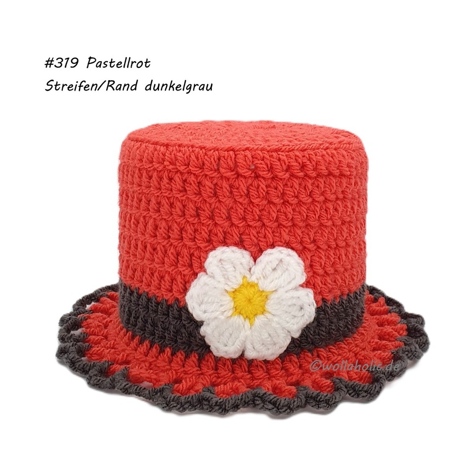 Klopapierhut Rot Mit Bommel - Gehäkelte Toilet Paper Deko