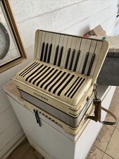Used Vintage Cream Hohner Accordion