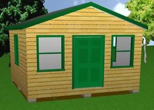 16x16 Storage Shed Plans Package, Blueprints, Material 