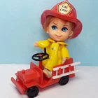 Vintage Mattel Liddle Kiddles BUNSON BURNIE Doll, Outfit, Hat, Truck, Ladder
