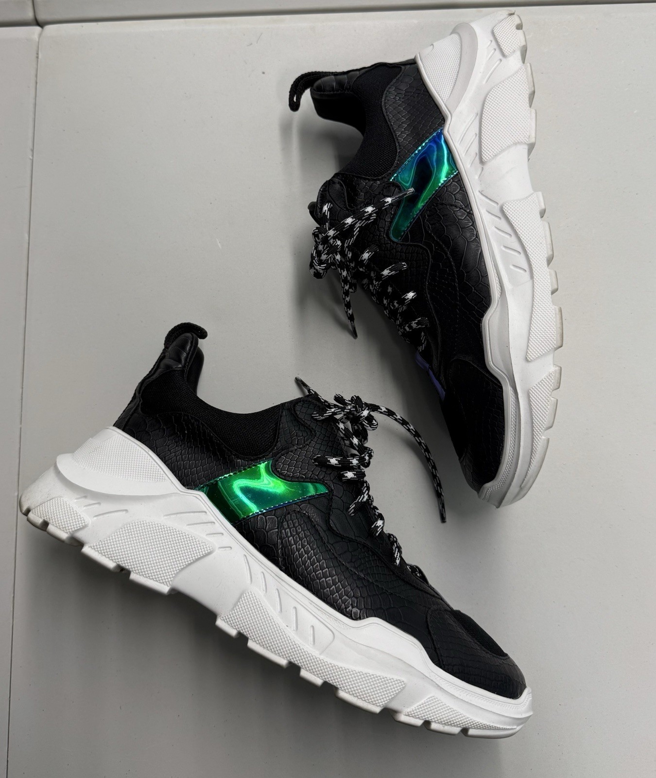 John Geiger Sneaker 003 Black Python Holographic … - image 5