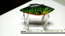 BILL LEWIS, "RAT-L-TRAP", 1/2 OZ., NATURALIZED PERCH PATTERN, C80-90'S,USED,EXC