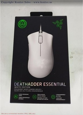 Razer DeathAdder Essential White Edition Ergonomic Wired Gaming Mouse