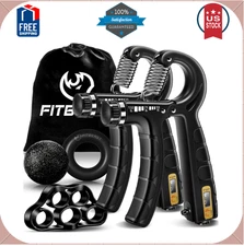 Hand Grip Strengthener Workout Kit (5 Pack), Grip Ring & Stress Relief Grip Ball
