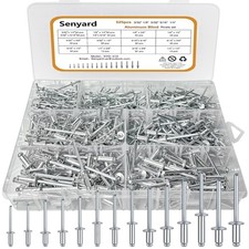 525 Pcs pop Rivets, Pop Rivets Assortment Kit, Aluminum Rivets kit, Pop Rivet