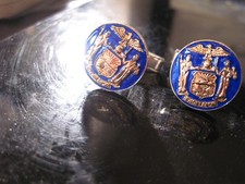 New  York   State Seal cloison logo cufflinks  goldtone